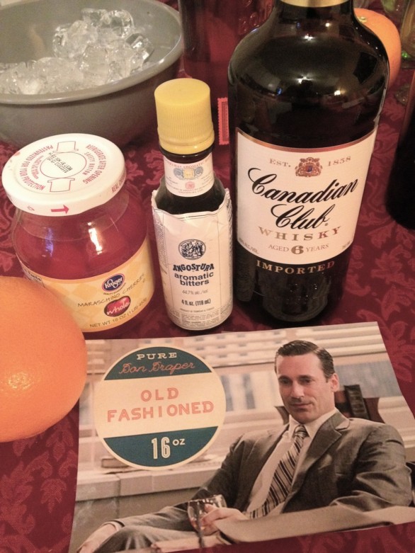 don draper old fashioned mad men party food